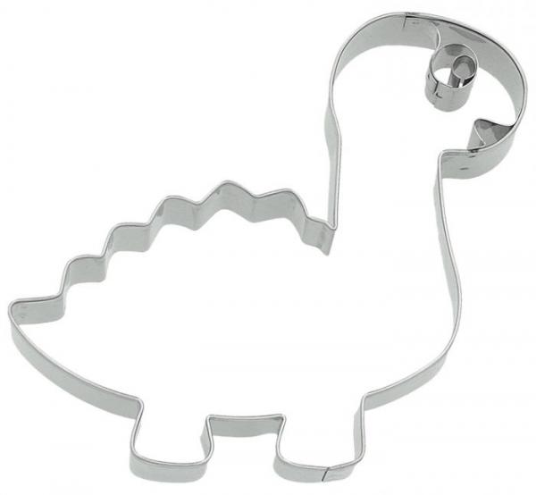 Dinosaurier Diplodocus, mit Innenprägung - Edelstahl, 10 cm