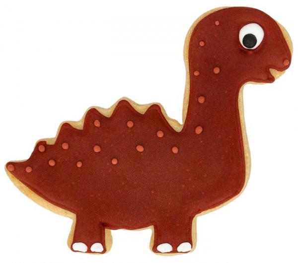 Dinosaurier Diplodocus, mit Innenprägung - Edelstahl, 10 cm