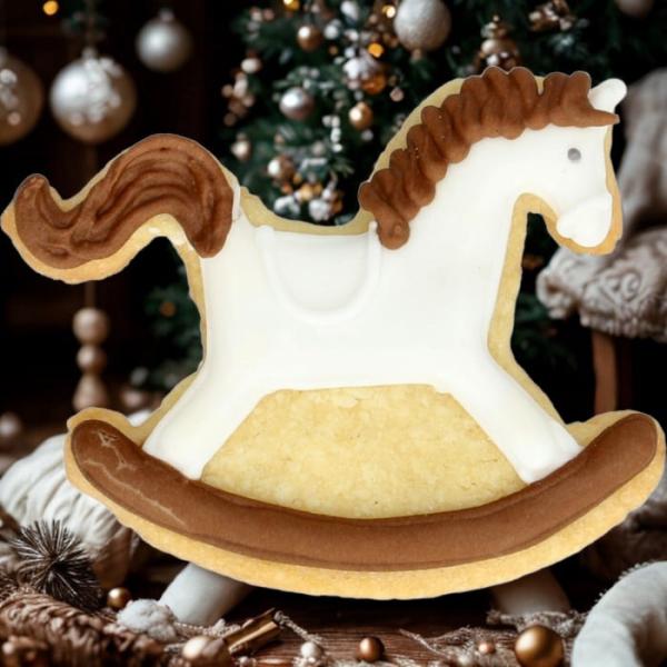 Mini-Ausstechform Schaukelpferd Edelstahl •  3 cm